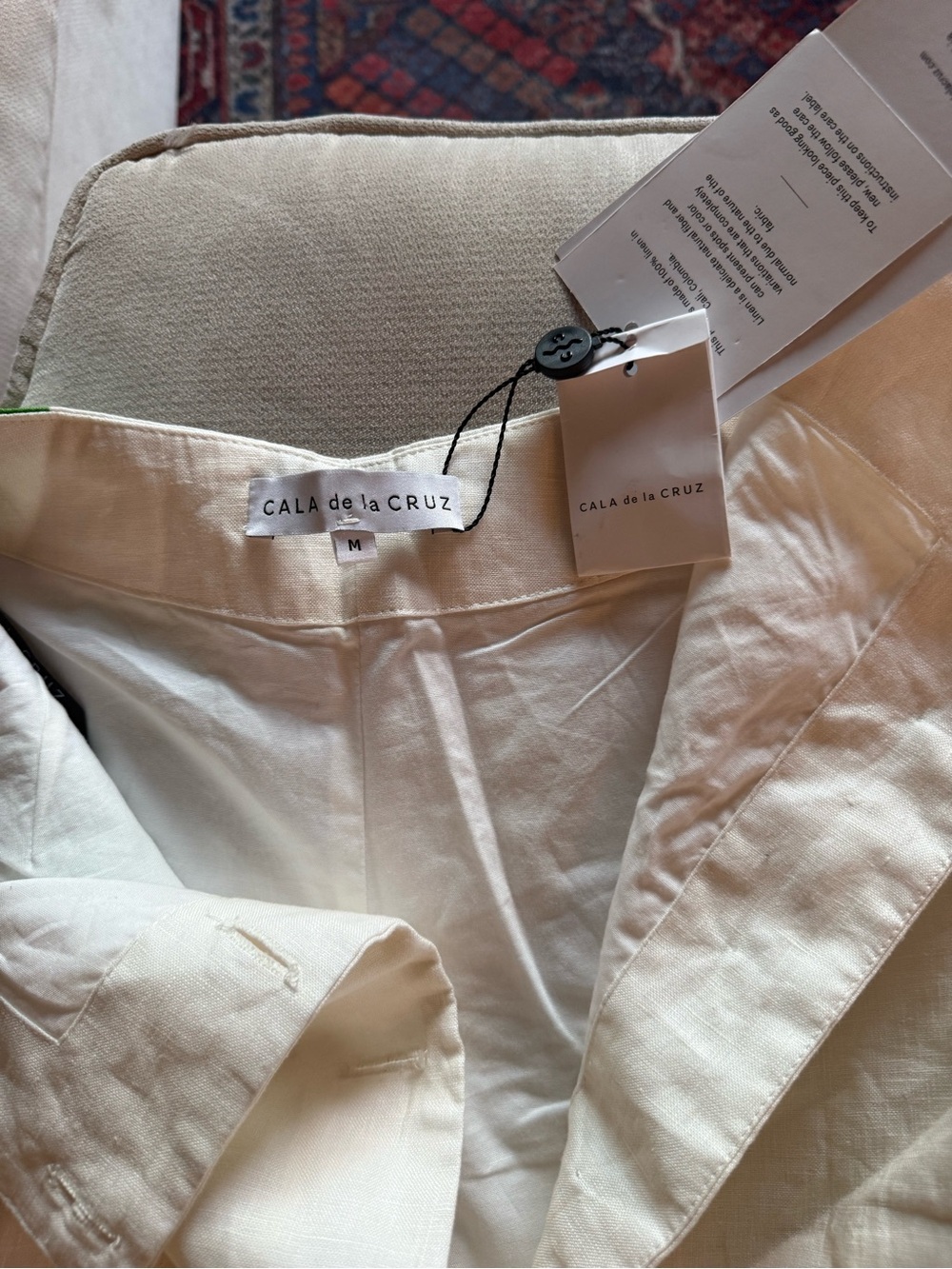 Cala de la cruz Green Floral High-Waist Women's Shorts and Vest set NWT - Picture 3 of 3